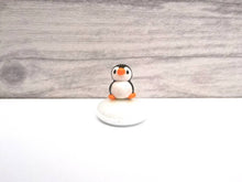 Load image into Gallery viewer, Miniature penguins, puffins and seals. Pottery and glass tiny ornament. Cute mini penguin, puffin or seal.