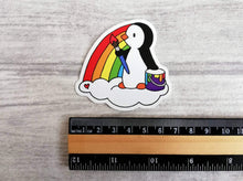 Load image into Gallery viewer, Penguin rainbow decal