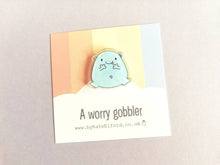 Load image into Gallery viewer, Worry gobbler magnet, tiny cute positive mini fridge magnet, friendship, anxiety eater, supportive, recycled acrylic