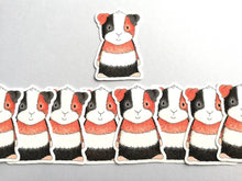 Load image into Gallery viewer, Guinea pig sticker, tri colour vinyl cavy decal