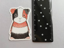 Load image into Gallery viewer, Guinea pig sticker, tri colour vinyl cavy decal