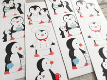 Load image into Gallery viewer, Kitchen penguins bookmark, cook book page marker, bookmark gift, chef, baking, book worm
