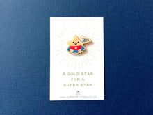 Load image into Gallery viewer, Gold star magnet, acrylic, mini cute happy super star, positive gift, friendship, supportive, care, fridge magnet