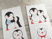 Load image into Gallery viewer, Kitchen penguins bookmark, cook book page marker, bookmark gift, chef, baking, book worm