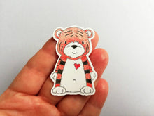 Load image into Gallery viewer, Tiger, panda and elephant sticker set, small animal stickers, wildlife love sticker, eco friendly