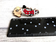 Load image into Gallery viewer, Christmas penguins, stocking pin, and decoration, wooden penguin, eco friendly