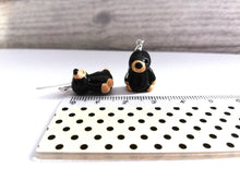 Load image into Gallery viewer, Mole earrings, handmade ceramic earrings, sterling silver mole jewellery