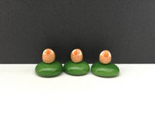 Load image into Gallery viewer, Miniature owl. Pottery and glass tiny ornament. Cute mini owls