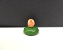 Load image into Gallery viewer, Miniature owl. Pottery and glass tiny ornament. Cute mini owls