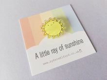 Load image into Gallery viewer, A little ray of sunshine mini magnet, cute positive fridge magnet, friendship, postable happiness and love, supportive, recycled acrylic