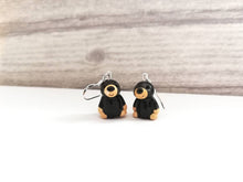Load image into Gallery viewer, Mole earrings, handmade ceramic earrings, sterling silver mole jewellery
