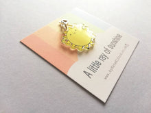 Load image into Gallery viewer, A little ray of sunshine stitch marker, cute positive charm, friendship, thank you, sunny, postable, supportive, happy recycled acrylic