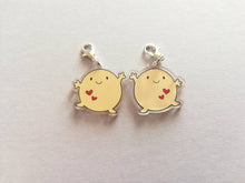 Load image into Gallery viewer, A hug stitch marker, cute positive charm, friendship, postable hug, supportive, recycled acrylic