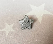 Load image into Gallery viewer, A little bit of sparkle enamel pin, cute silver glitter star, positive enamel brooch, friendship, sparkle enamel badges, supportive gift