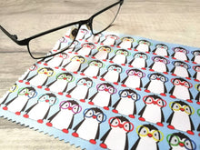 Load image into Gallery viewer, Glasses, screen cleaner, penguin lens cloth, cute screen wipe, fabric screen wipe
