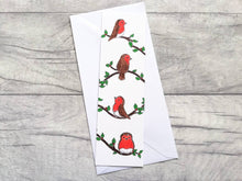 Load image into Gallery viewer, Robin bookmark, bird page marker, bookmark gift, book lover, robins