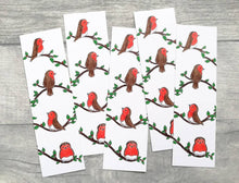 Load image into Gallery viewer, Robin bookmark, bird page marker, bookmark gift, book lover, robins