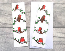 Load image into Gallery viewer, Robin bookmark, bird page marker, bookmark gift, book lover, robins