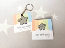 Load image into Gallery viewer, Seconds - A little bit of sparkle enamel pin, silver glitter enamel badge, supportive gift
