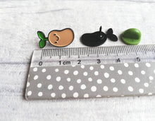 Load image into Gallery viewer, Positive bean enamel pin, thoughtful happy gift, mini enamel brooch, friendship, supportive enamel badges