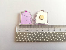 Load image into Gallery viewer, A little bit of courage mini magnet, cute positive fridge magnet, friendship, postable strength and love, supportive, recycled acrylic