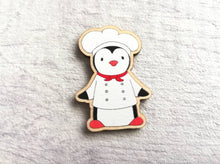 Load image into Gallery viewer, Chef penguin eco friendly wooden magnet
