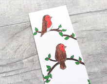 Load image into Gallery viewer, Robin bookmark, bird page marker, bookmark gift, book lover, robins