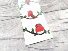 Load image into Gallery viewer, Robin bookmark, bird page marker, bookmark gift, book lover, robins