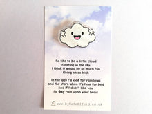 Load image into Gallery viewer, Mini recycled funny, cheeky cloud magnet