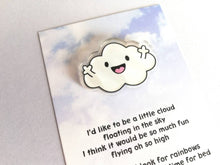 Load image into Gallery viewer, Mini recycled funny, cheeky cloud magnet
