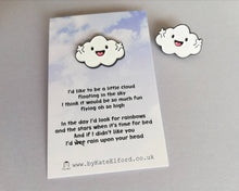 Load image into Gallery viewer, Mini recycled funny, cheeky cloud magnet