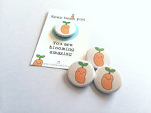 Load image into Gallery viewer, Positive gift, keep bean you, small button badge, mini happy, cute positive gift, friend, you're the best, supportive, thank you
