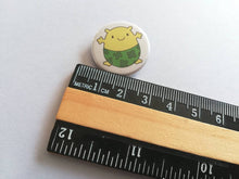 Load image into Gallery viewer, A little blob of luck badge, cute, positive gift, supportive, friendship, lucky clover, good luck, button badge