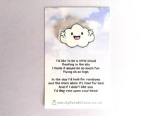 Load image into Gallery viewer, Mini recycled funny, cheeky cloud magnet