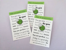Load image into Gallery viewer, Ha pea, a happy pea of positivity enamel pin, a cute positive enamel brooch, supportive, funny friend gift