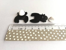 Load image into Gallery viewer, Penguin wearing a rainbow jumper, wheelchair enamel pin, penguin brooch