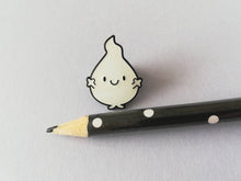 Load image into Gallery viewer, Seconds - A little bit of light for the dark enamel pin, cute glow in the dark positive badge, friendship, care, anxiety, supportive enamel