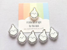 Load image into Gallery viewer, A little bit of light for the dark magnet, tiny recycled acrylic, mini cute blob, positive gift, friendship, support, anxiety, care
