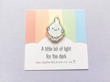 Load image into Gallery viewer, A little bit of light for the dark magnet, tiny recycled acrylic, mini cute blob, positive gift, friendship, support, anxiety, care
