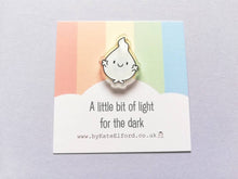 Load image into Gallery viewer, A little bit of light for the dark magnet, tiny recycled acrylic, mini cute blob, positive gift, friendship, support, anxiety, care