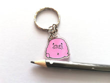 Load image into Gallery viewer, A little giggle keyring, cute happy, friend, positive key fob, funny, friendship, support, care, recycled acrylic