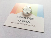 Load image into Gallery viewer, A little bit of light for the dark magnet, tiny recycled acrylic, mini cute blob, positive gift, friendship, support, anxiety, care