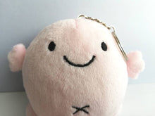 Load image into Gallery viewer, Blob of happiness, small plush keyring, cute happy gift, positive funny keychain, recycled filling
