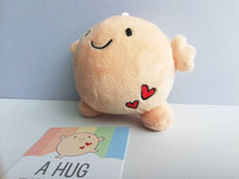Load image into Gallery viewer, A hug, small soft plush keyring, cute happy gift, care, love you, friend, keychain, recycled filling
