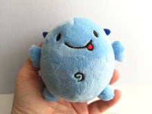 Load image into Gallery viewer, Worry Gobbler, plush small keyring, funny positive gift, cute anti anxiety keychain, recycled filling