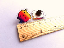 Load image into Gallery viewer, A little splodge of rainbow recycled acrylic pin, cute rainbow blob, positive badge, friendship, supportive gift