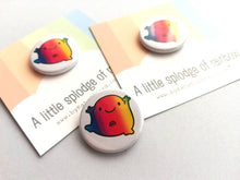 Load image into Gallery viewer, A little splodge of rainbow button badge, cute, positive, happy, supportive, friendship, mini badge