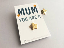 Load image into Gallery viewer, Seconds - You are a star enamel pin, tiny gold star, cute positive brooch, friendship, supportive badge gift