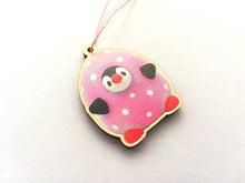 Load image into Gallery viewer, Easter penguin eggs, pink and blue polka dot, little wooden eco friendly Easter tree decorations
