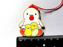 Load image into Gallery viewer, Chicken and chicks wooden Easter decoration, Easter tree ornament, Easter chick, mother hen, kitchen ornament, eco friendly wood